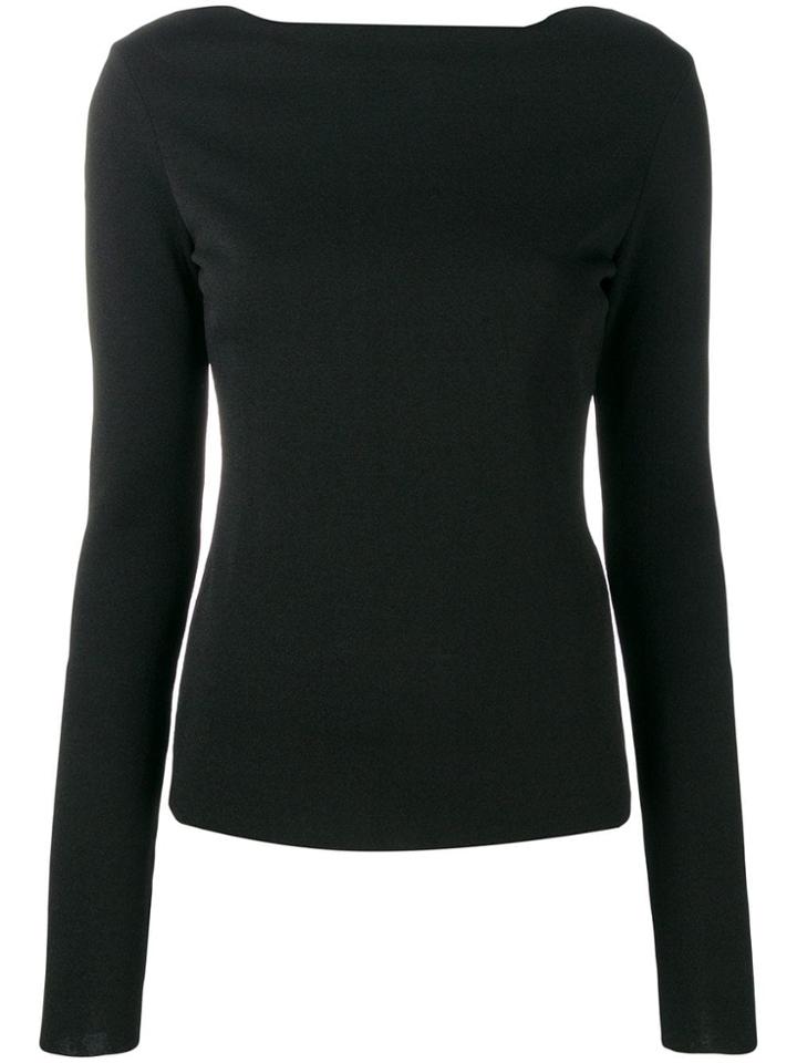 Givenchy Back Floral Lace Detail Jumper - Black