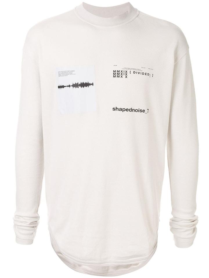 Julius 'shaped Noise' Print Sweatshirt - White