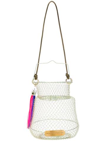Catalina D'anglade Mesh Bucket Bag - Metallic