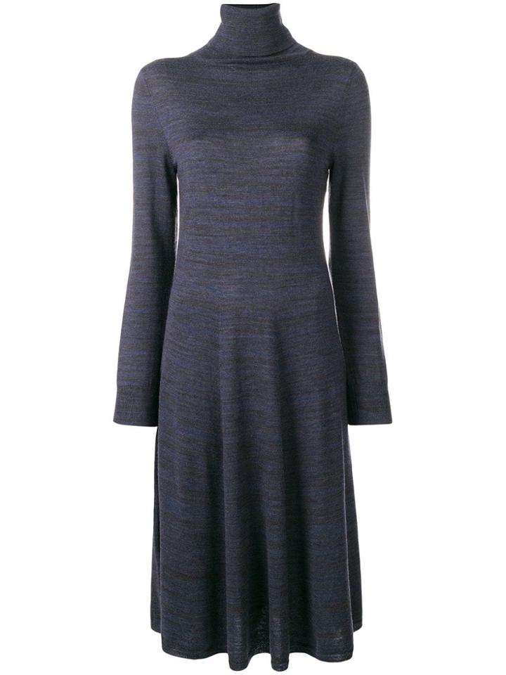 A.p.c. High Neck Flared Dress - Grey