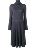 A.p.c. High Neck Flared Dress - Grey