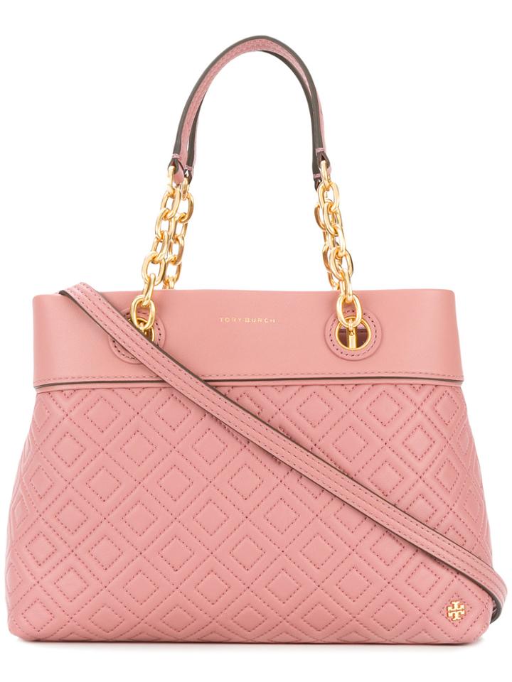 Tory Burch Fleming Small Tote - Pink & Purple