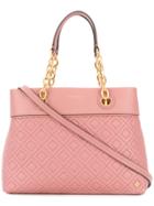 Tory Burch Fleming Small Tote - Pink & Purple