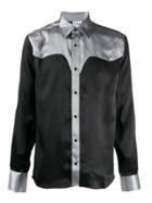 Sss World Corp Contrast Yoke Shirt - Black