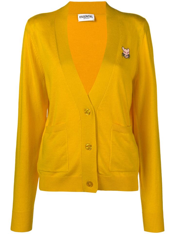 Essentiel Antwerp V-neck Cardigan - Yellow & Orange