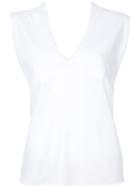 Astraet - V-neck Knit Tank Top - Women - Hemp - One Size, White, Hemp