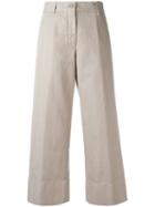 Aspesi Cropped Trousers, Women's, Size: 42, Nude/neutrals, Cotton/linen/flax