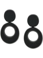 Monies Oversized Clip-on Earrings - Black