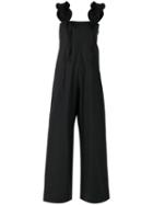 Hache - Ruffled Detail Jumpsuit - Women - Cotton/spandex/elastane - 42, Blue, Cotton/spandex/elastane