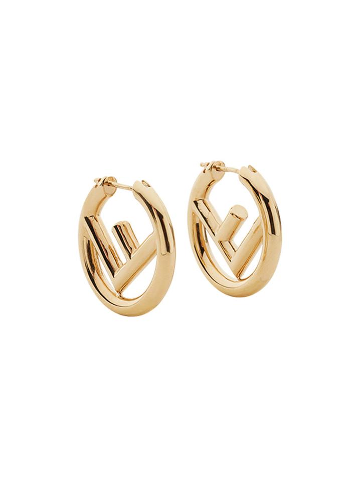 Fendi Logo Hoops - Metallic