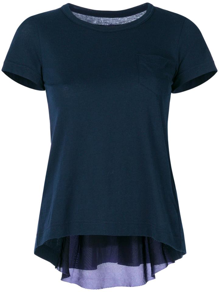 Sacai Inverted Pleat T-shirt - Blue