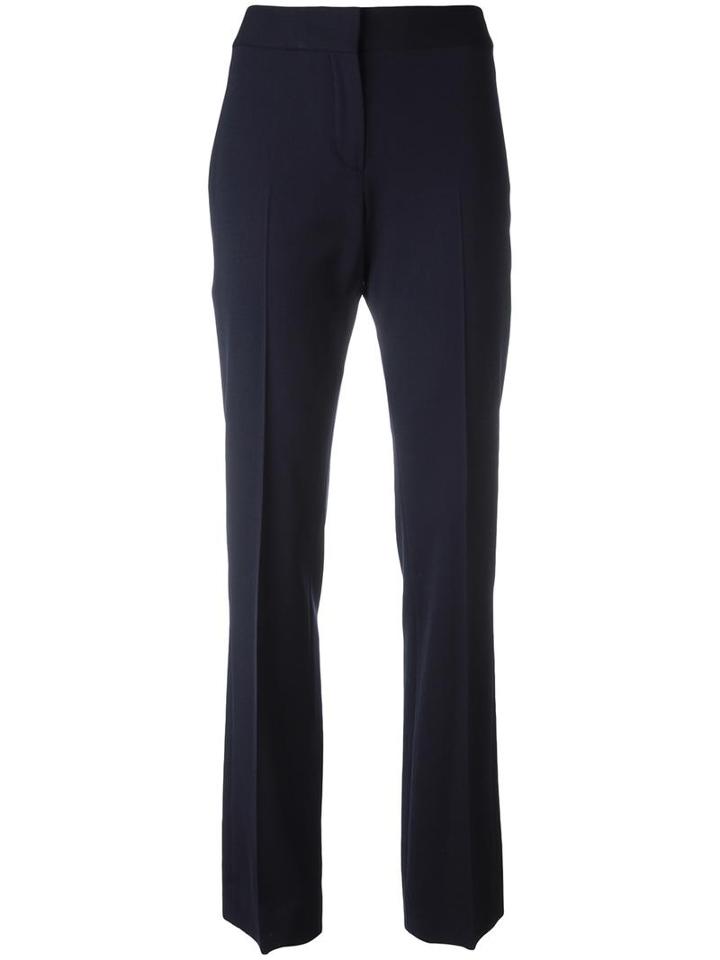 Maison Margiela Straight Leg Tailored Trousers, Women's, Size: 44, Blue, Virgin Wool/spandex/elastane/cotton