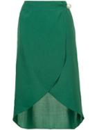 Kimhekim Mid-length Wrap Skirt - Green