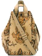 Loewe - Abstract Print Shoulder Bag - Women - Calf Leather - One Size, Women's, Nude/neutrals, Calf Leather