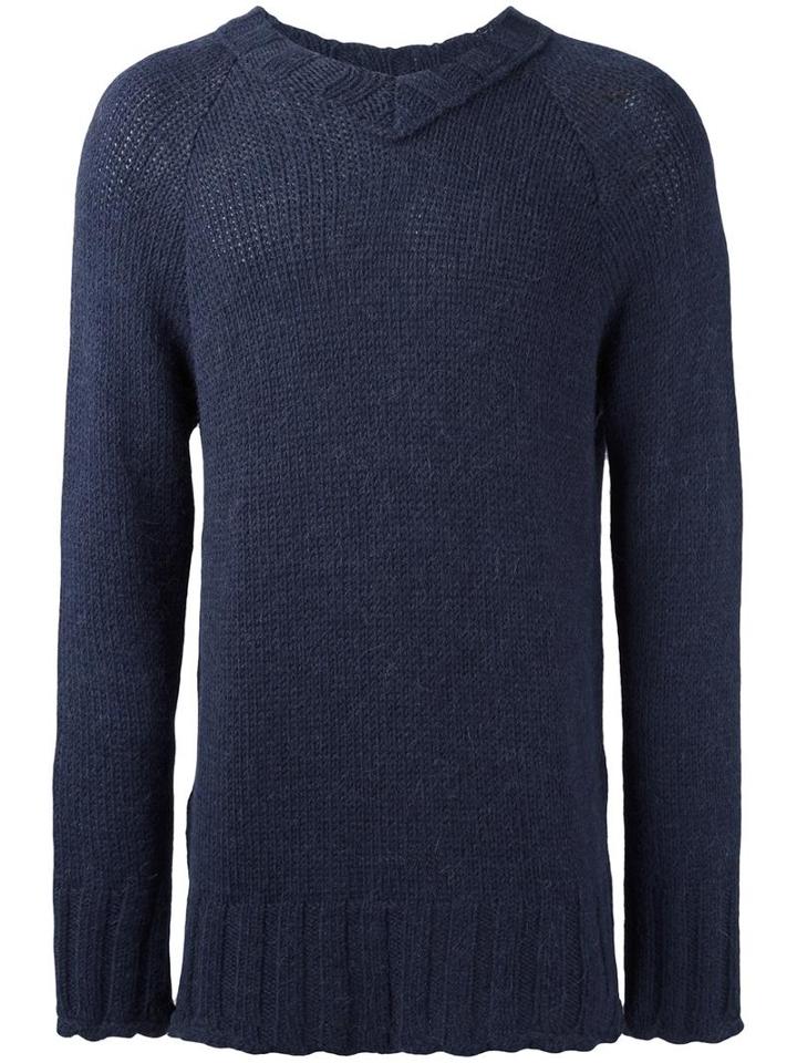 Société Anonyme V-neck Jumper, Men's, Size: Small, Blue, Alpaca/merino