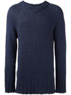 Société Anonyme V-neck Jumper, Men's, Size: Small, Blue, Alpaca/merino