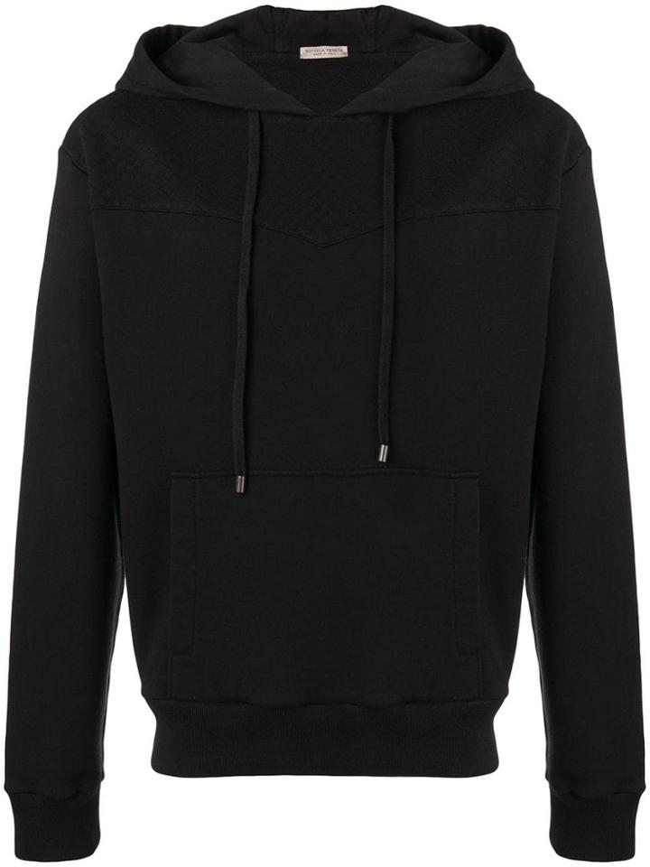 Bottega Veneta Intrecciato Detailed Hoodie - Black