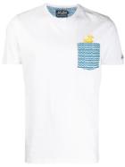Mc2 Saint Barth Contrast Chest Pocket T-shirt - White