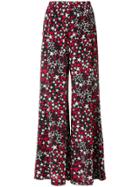 Rossella Jardini Star Heart Print Palazzo Trousers - Black