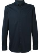 Emporio Armani Concealed Fastening Shirt, Men's, Size: 39, Blue, Cotton