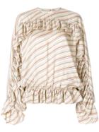Mulberry Ruffled Blouse - Nude & Neutrals