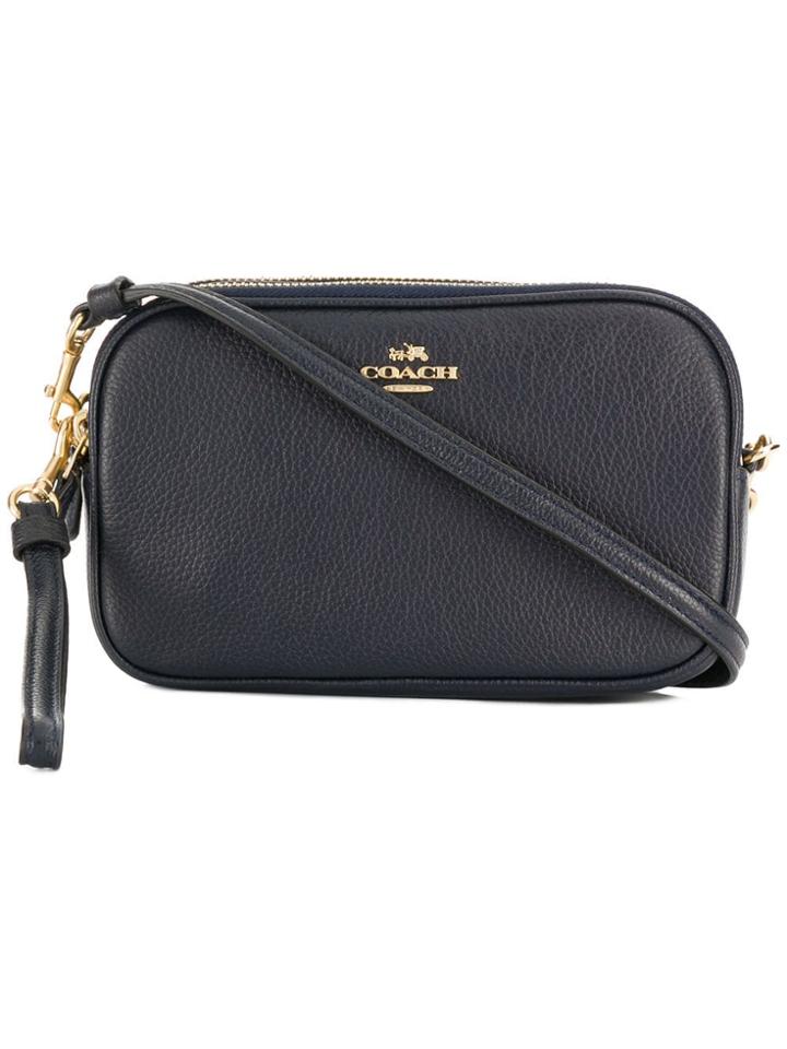Coach Logo Plaque Crossbody - Blue
