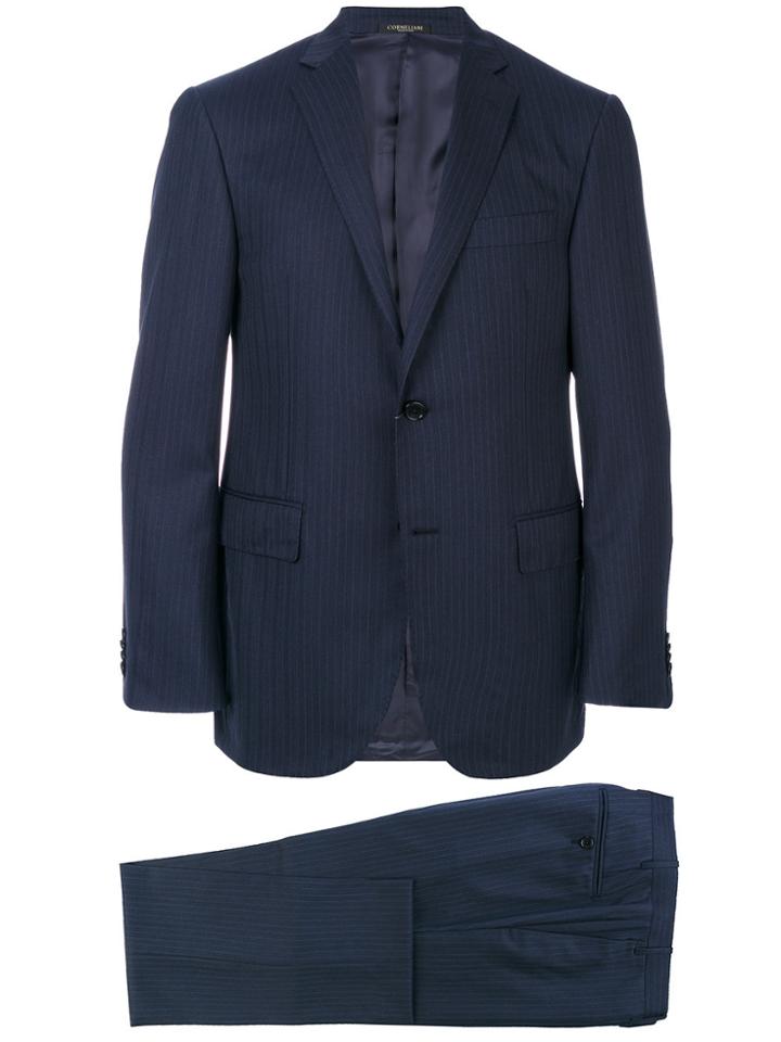 Corneliani Tonal Stripes Two-piece Suit - Blue