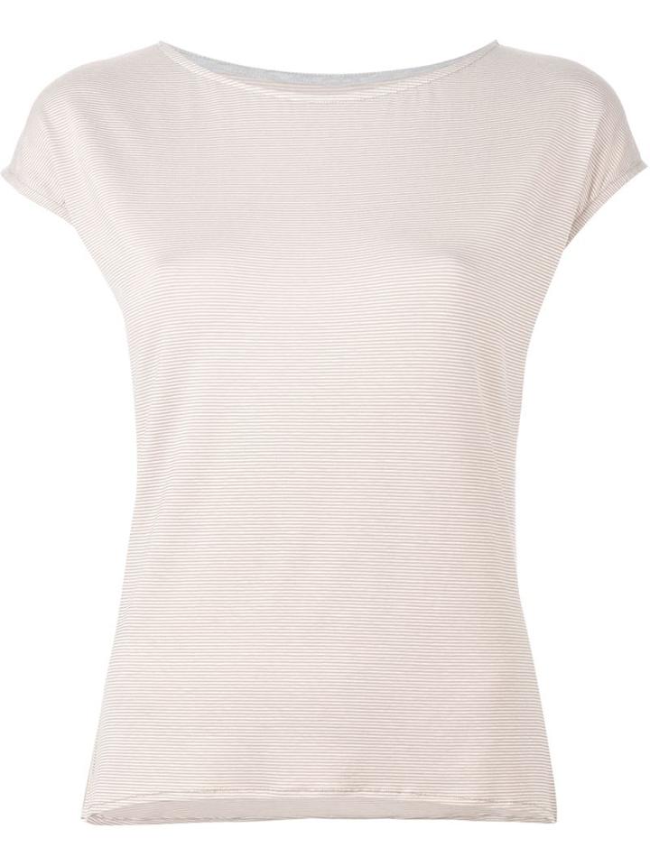 Eleventy Striped T-shirt, Women's, Size: S, Nude/neutrals, Viscose/spandex/elastane