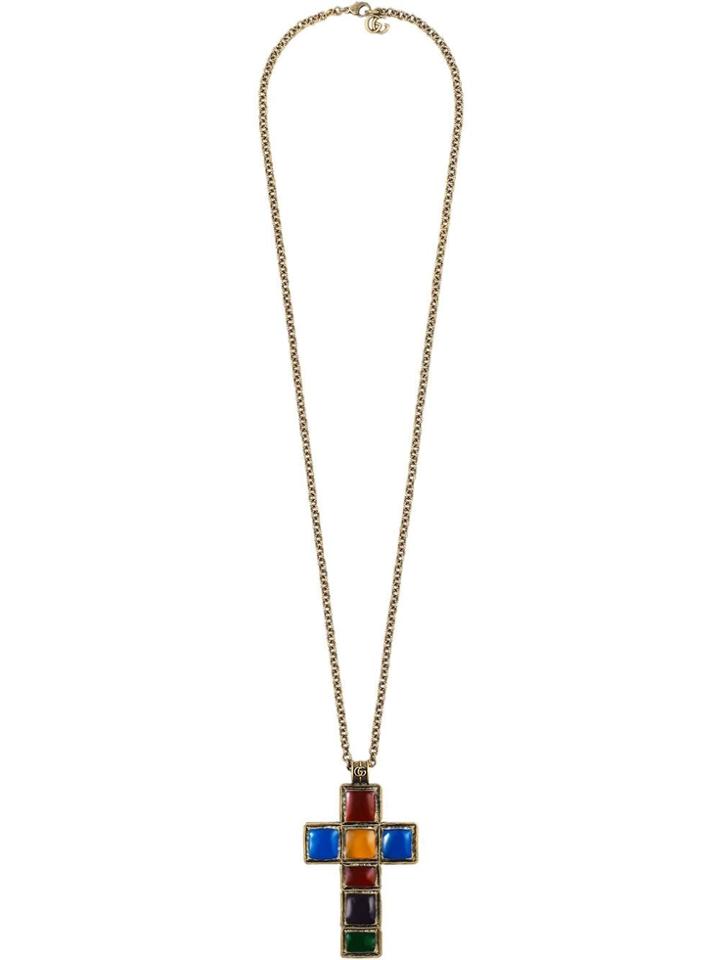 Gucci Necklace With Xl Cross - Gold