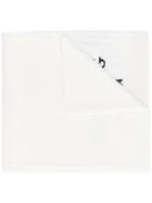 Iceberg Knit Logo Print Scarf - White