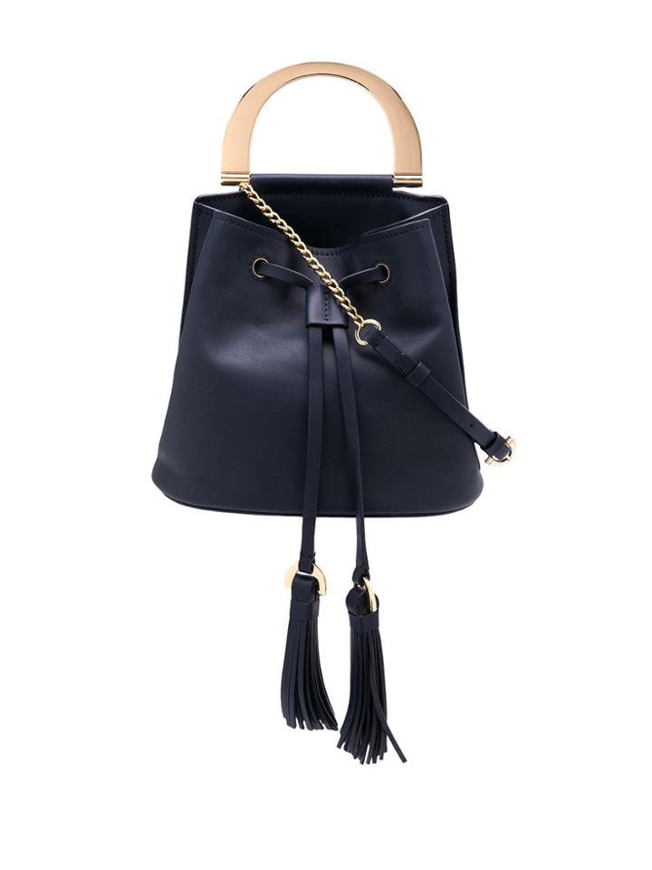 Zac Zac Posen Biba Buckle Soft Bucket Crossbody Bag - Blue