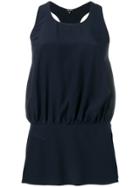 Aspesi Gathered Racerback Vest - Blue