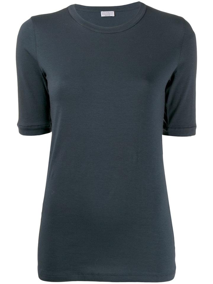 Brunello Cucinelli Short-sleeve Fitted T-shirt - Blue
