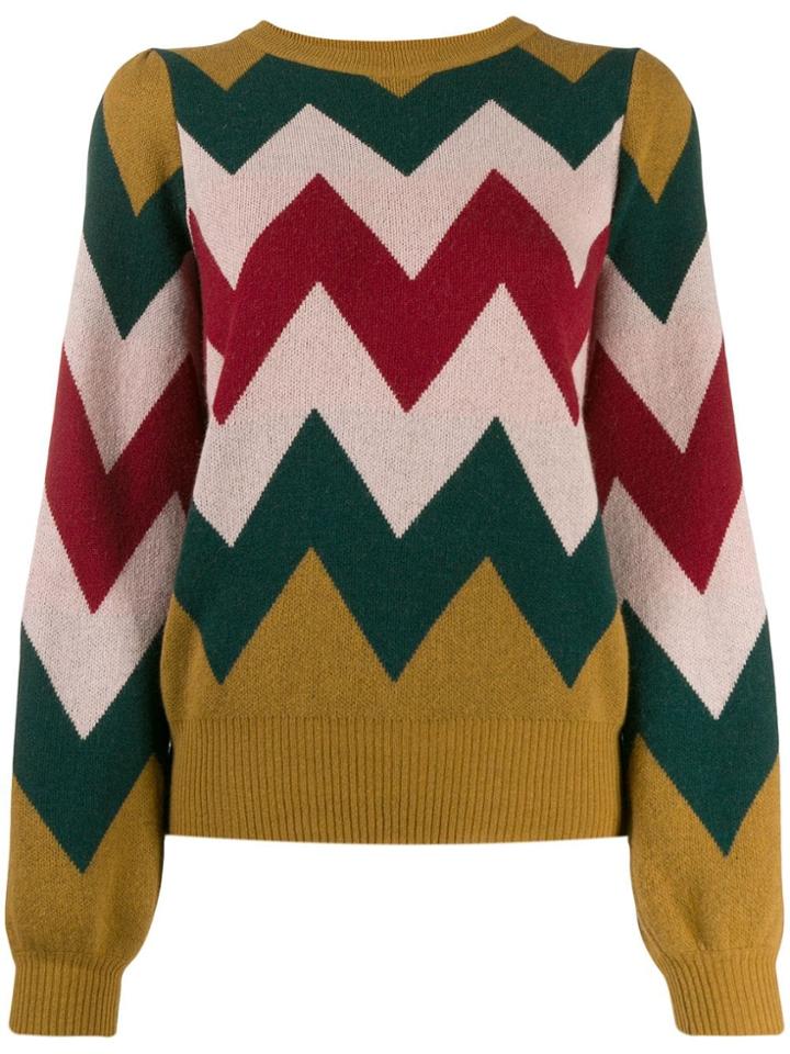 Guardaroba Zig-zag Pattern Jumper - Red