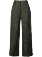 Uma Wang Cropped Wide-leg Trousers - Green