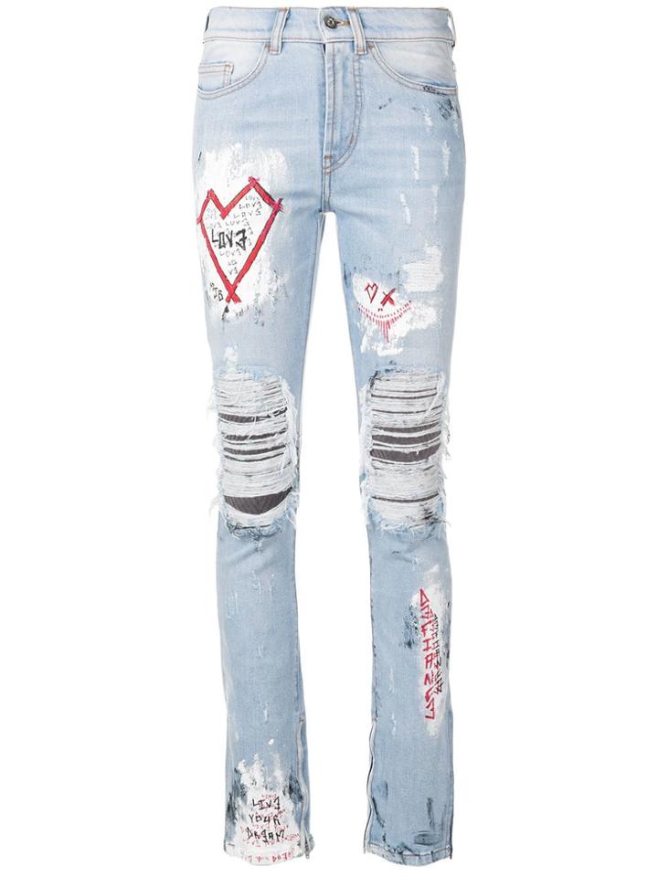 Mjb Crix Iii Distressed Jeans - Blue
