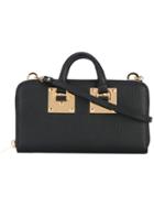 Sophie Hulme - Gold Panel Crossbody Bag - Women - Leather - One Size, Black, Leather
