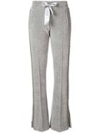 Philipp Plein Ball Chain Trim Flared Trousers - Grey