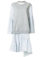3.1 Phillip Lim Combo French Terry Dress - Grey