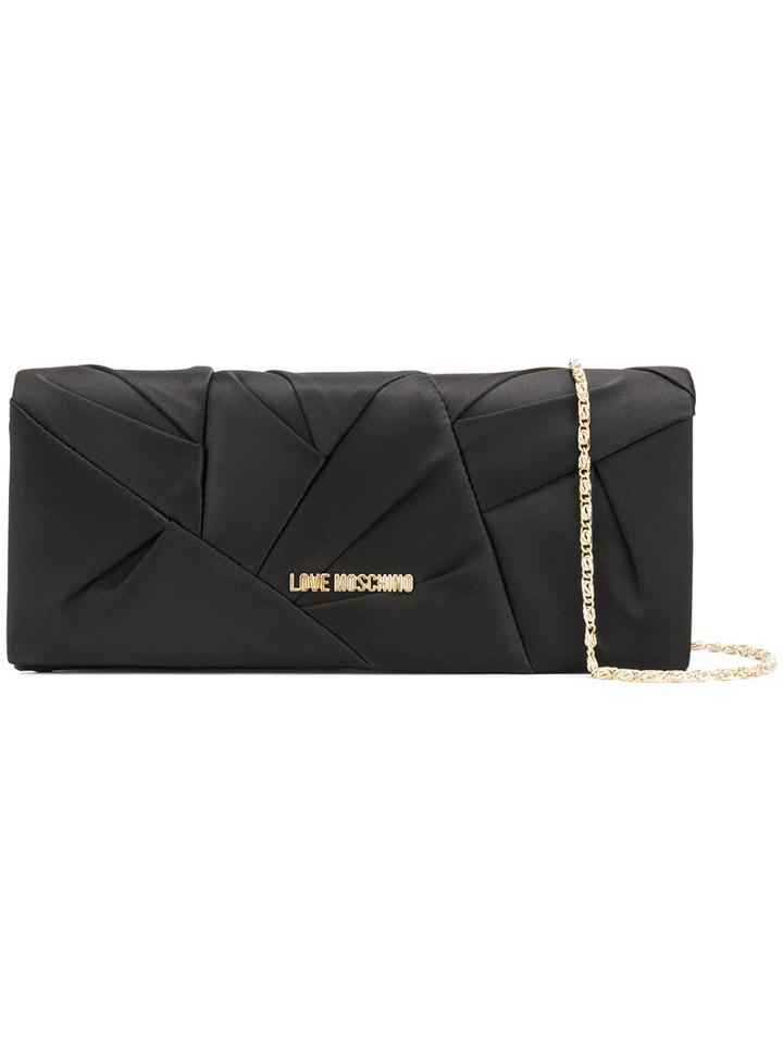 Love Moschino - Chain Draped Shoulder Bag - Women - Polyester - One Size, Black, Polyester