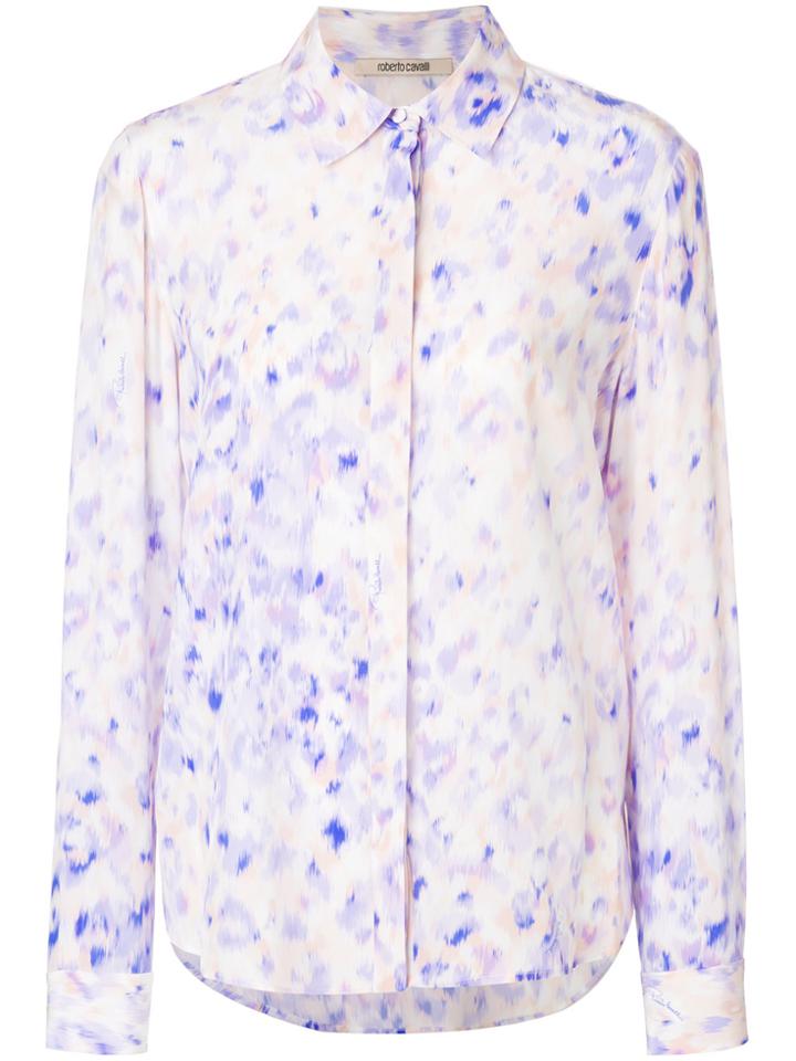 Roberto Cavalli Abstract Print Shirt - Pink & Purple