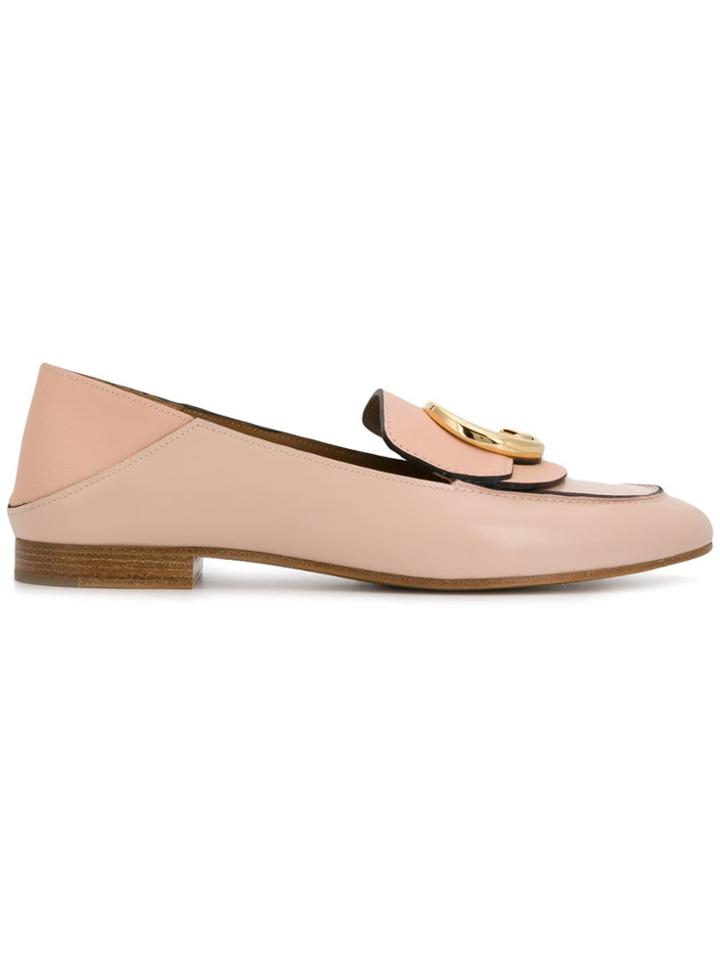 Chloé Logo Loafers - Pink