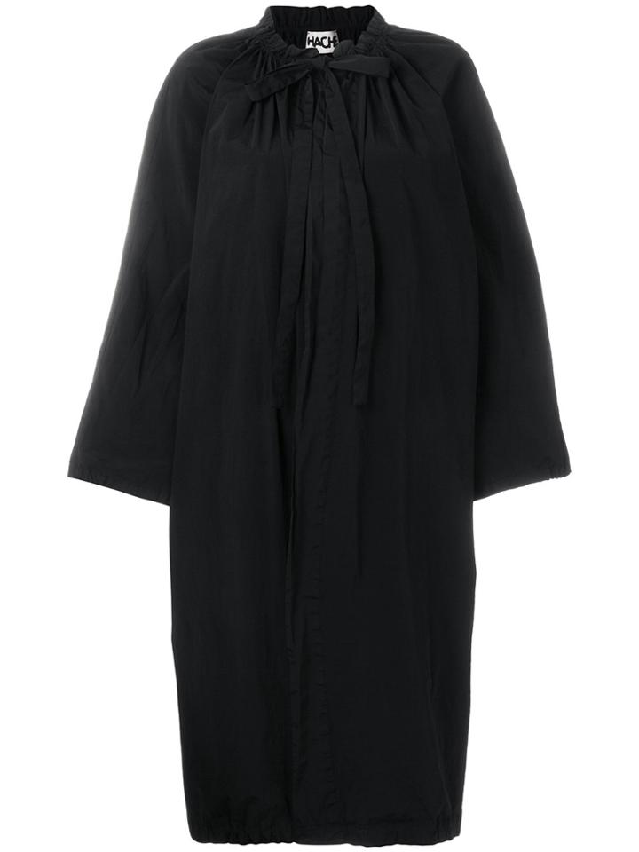 Hache Tie Neck Coat - Black
