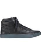 Dolce & Gabbana Classic Hi-top Sneakers, Men's, Size: 11, Blue, Leather/rubber