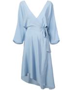 Dvf Diane Von Furstenberg Asymmetric Wrap Dress - Blue