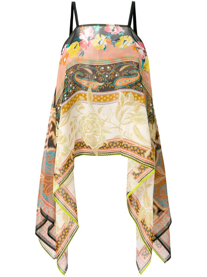 Etro Printed Handkerchief Hem Blouse - Multicolour