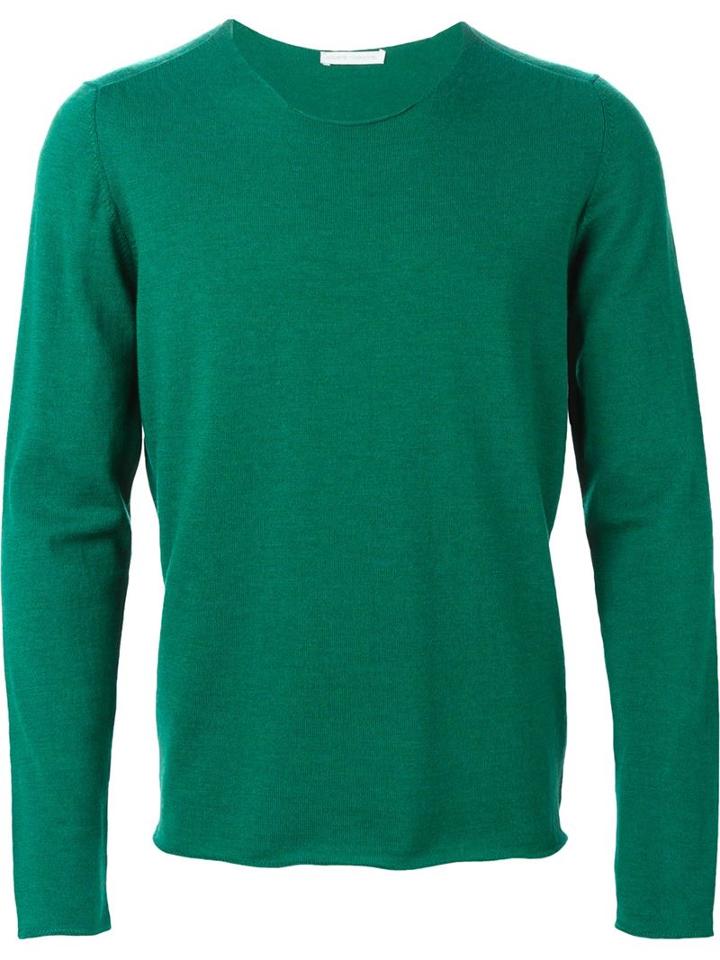 Société Anonyme Round Neck Sweater, Adult Unisex, Size: Medium, Green, Wool