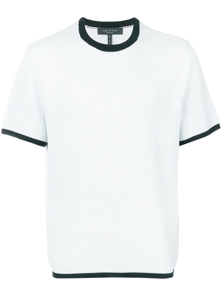 Rag & Bone Contrast Trim T-shirt - Blue