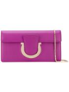 Salvatore Ferragamo - Gancio Clutch Bag - Women - Calf Leather - One Size, Pink/purple, Calf Leather