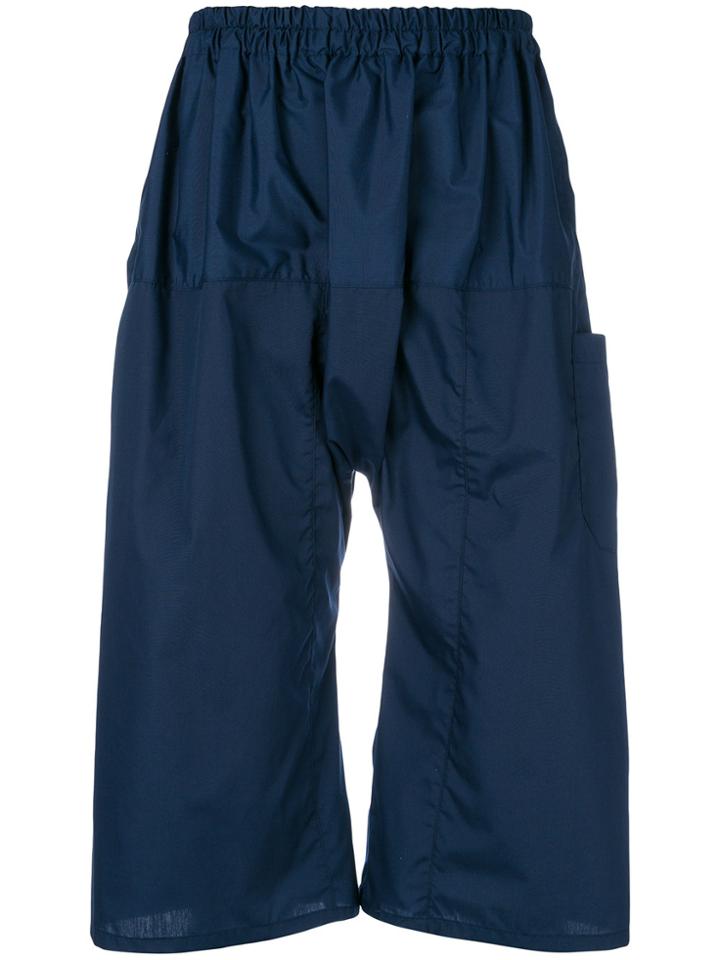 Raf Simons Drop-crotch Shorts - Blue